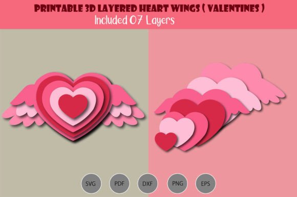 3D Layered Angel Wing Heart: A Designer's Review