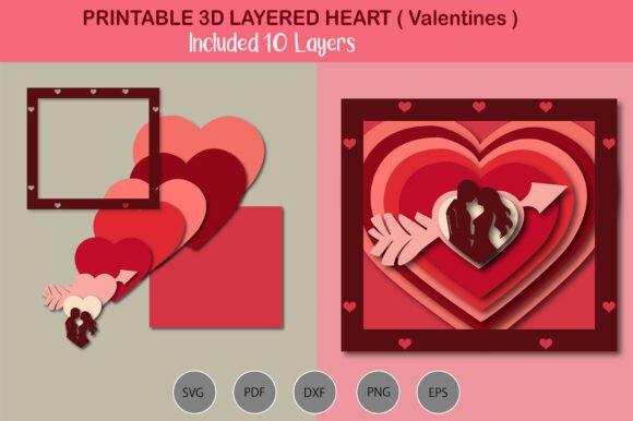 3D Layered Couples in Heart: A Valentine's Day 3D SVG Review