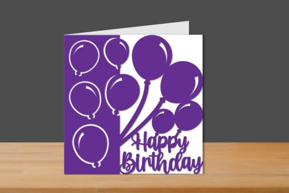 3D SVG Birthday Papercut Card for Birthdays