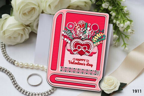 3D Valentine Floral Love Book SVG Review