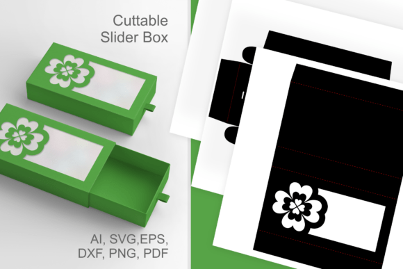 4 Leaves Clower Wide Window: 3D SVG for Saint Patrick S Day