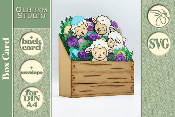 Cute Spring Lambs 3D SVG for Easter Crafts