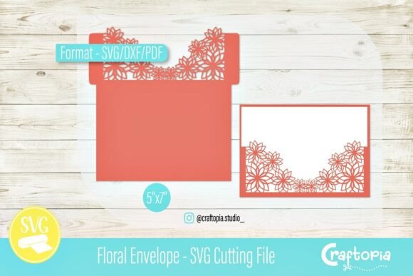 Floral Envelope 3D SVG for Birthdays