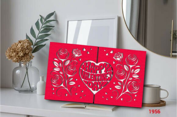 Heart Valentine Rose Card SVG Layer 1956 Review