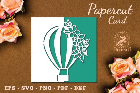 Hot Air Balloon Papercut Card SVG 2 Review
