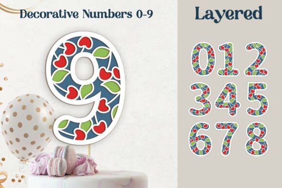 Layered Decorative Numbers 3d Cherry Review