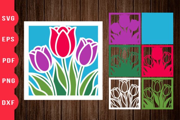 Layered Tulip Paper Cut Shadow Box 3D SVG Review