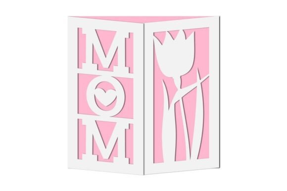 Mom Tulip 3D SVG for Mother's Day Branding