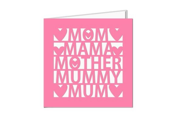 Mother Mamam Mummy Mum Mom Card 3D SVG Review