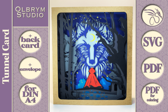 Red Riding Hood 3D Tunnel Card SVG Review