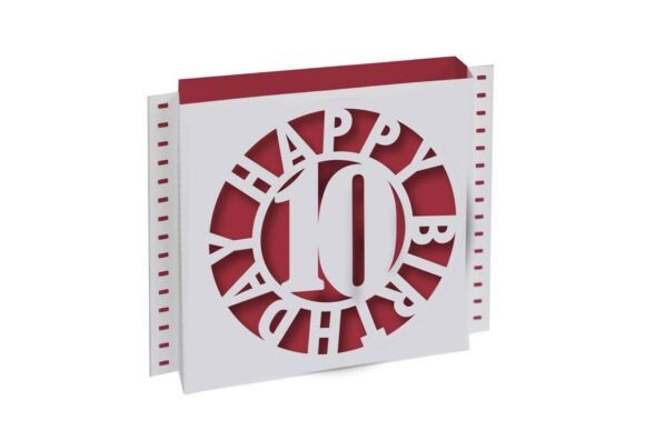 Review: Birthday Shadow Box 3D Card Age 10 SVG