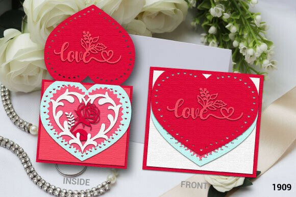 Romantic Valentine's Lace Card 3D SVG Review