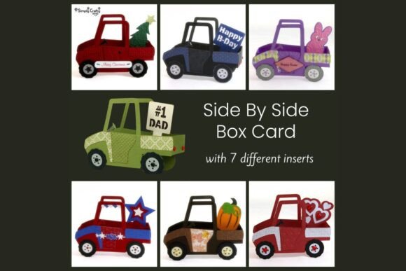 Side by Side Box Card SVG: 3D Birthdays