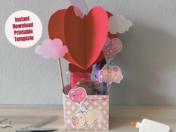 Valentine s Day Hot Air Love Balloon 3D SVG Review