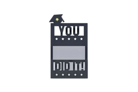 You Did It Pocket Insert Photo Card 3D SVG for Graduation